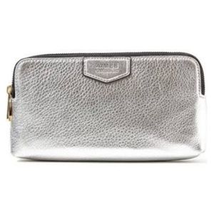 NWT Aimee Kestenberg Silver Leather Wallet/Clutch